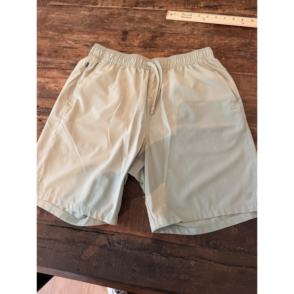 Bad Birdie Men's Active Stretch Performance Shorts Size S. seafoam green